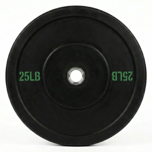 25lb Commercial Grade Bumper Plate Factory Price Muchi Fitness Green Text