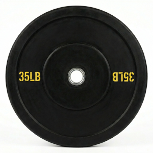 35lb High Density Rubber Weight Plate Wholesale Muchi Fitness Yellow Text